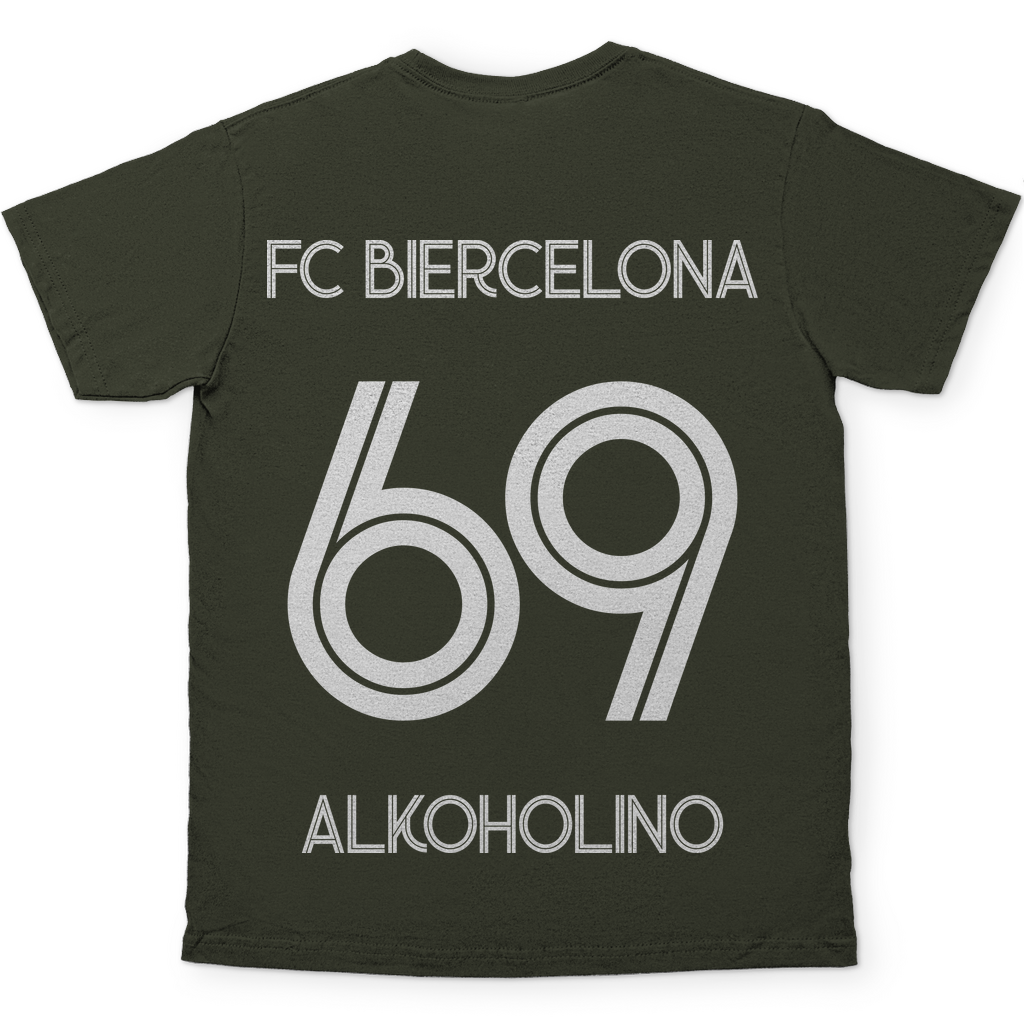 FC Biercelona Alkoholino 69 Fußball - Herren Shirt Urban Khaki