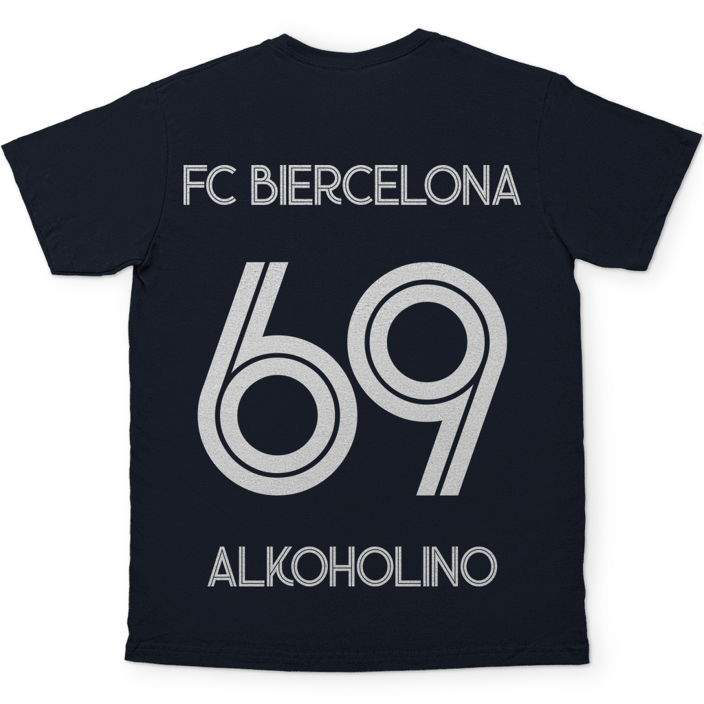 FC Biercelona Alkoholino 69 Fußball - Herren Shirt Navy
