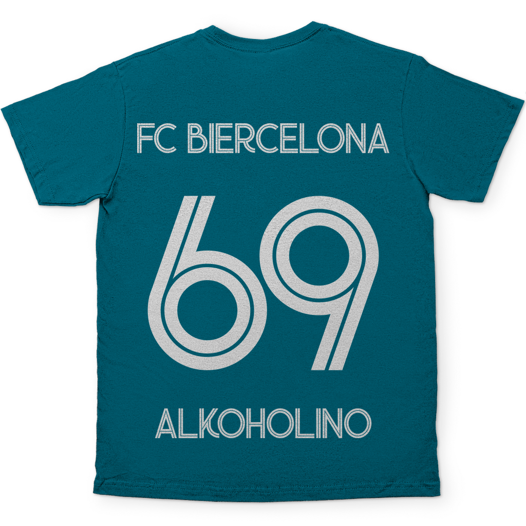 FC Biercelona Alkoholino 69 Fußball - Herren Shirt Diva Blue