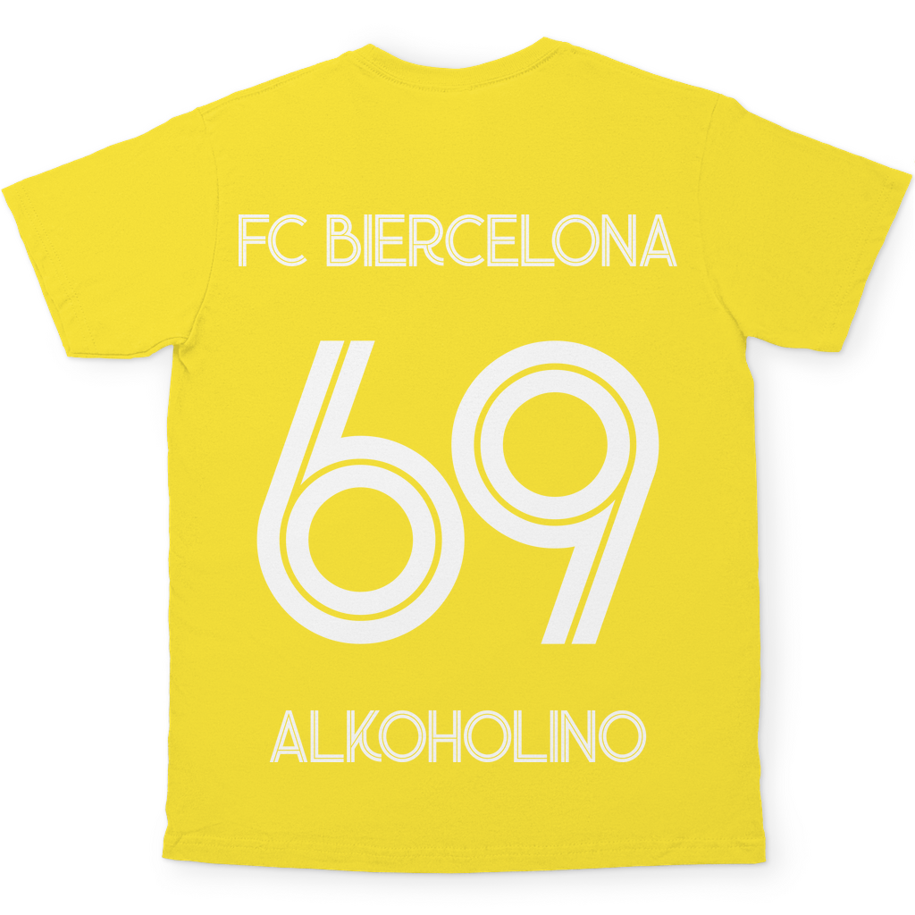 FC Biercelona Alkoholino 69 Fußball - Herren Shirt Solar Yellow