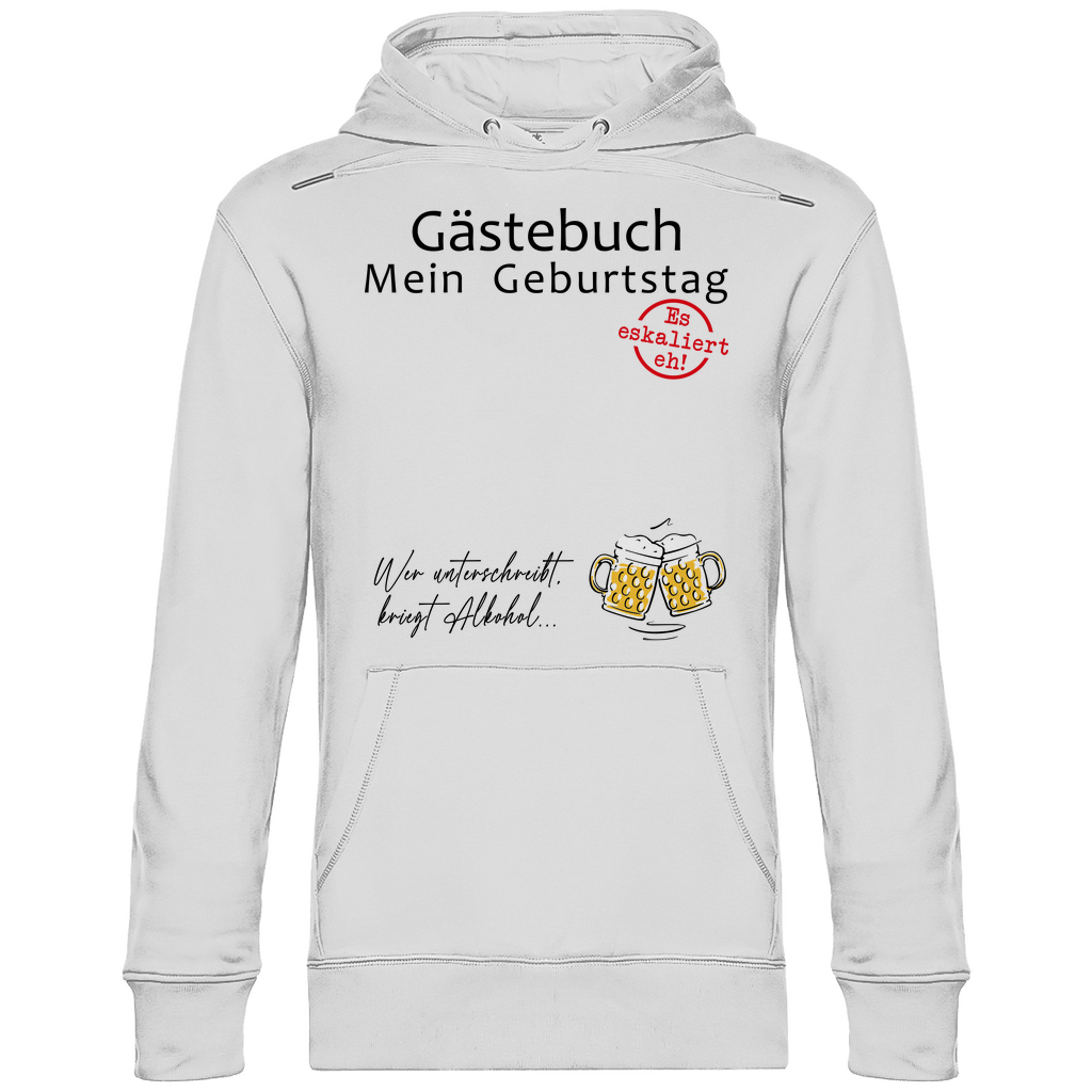 Gästebuch mein Geburtstag Geburtstagsgeschenk - Unisex Hoodie White