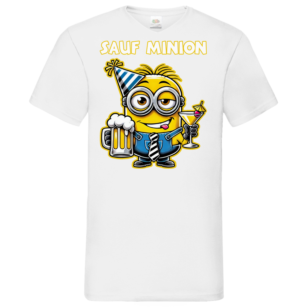 Sauf Minion - Herren V-Neck Shirt