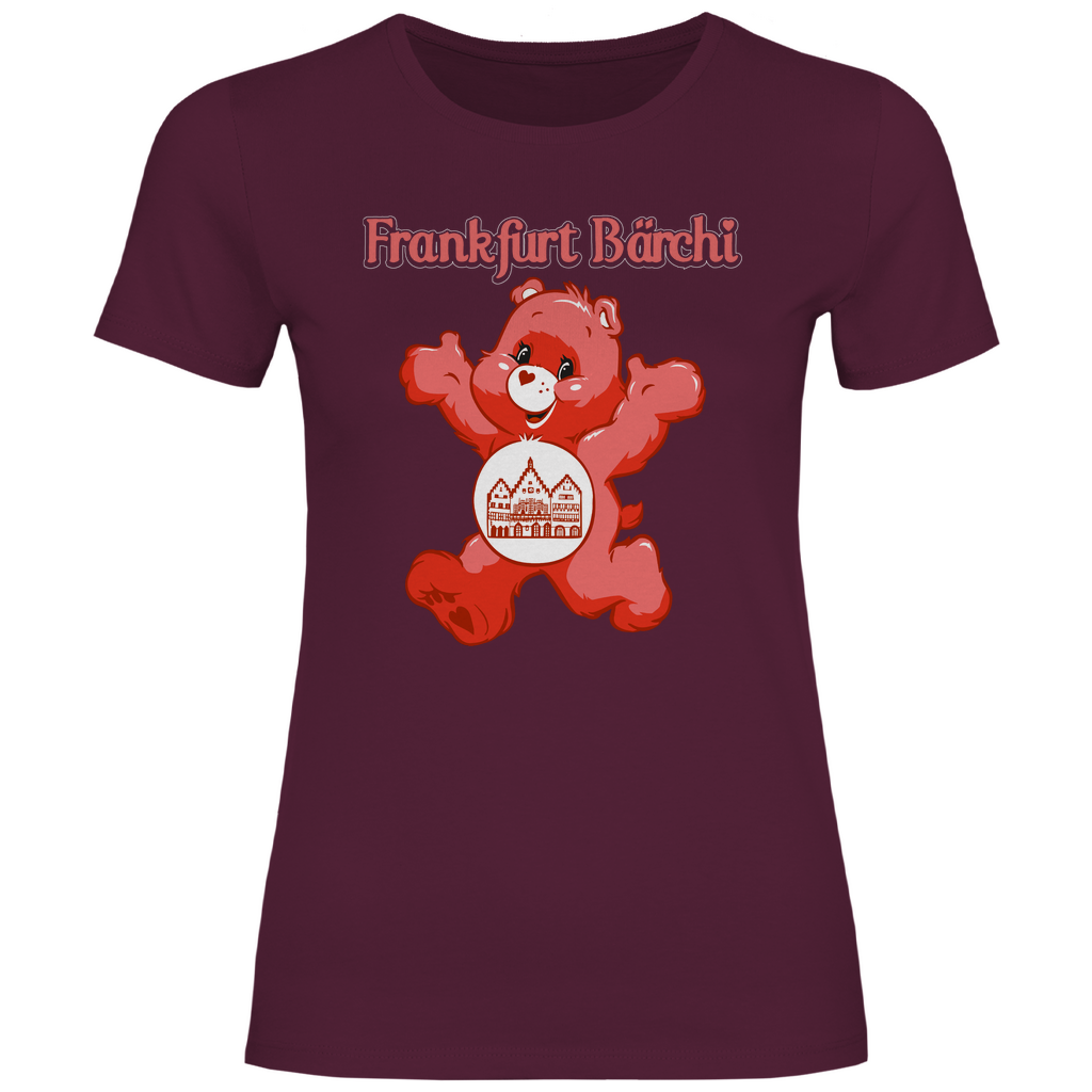 Frankfurt Bärchi - Glücksbärchi - Damenshirt Burgundy