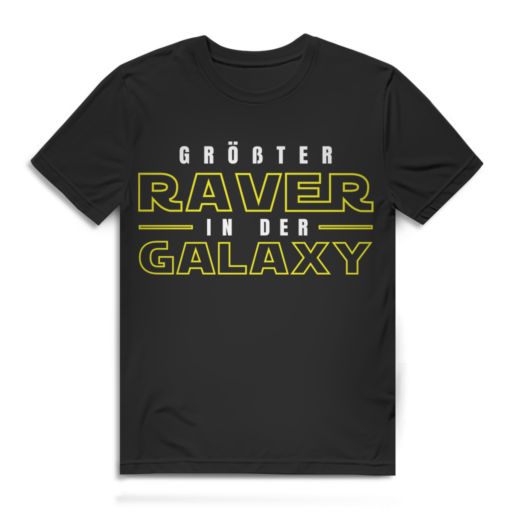 Rave T-Shirt Herren - Größter Raver in der Galaxy Black