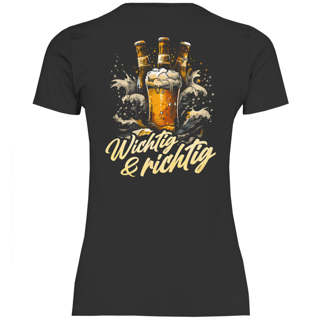 Wichtig & richtig Bier - Damenshirt
