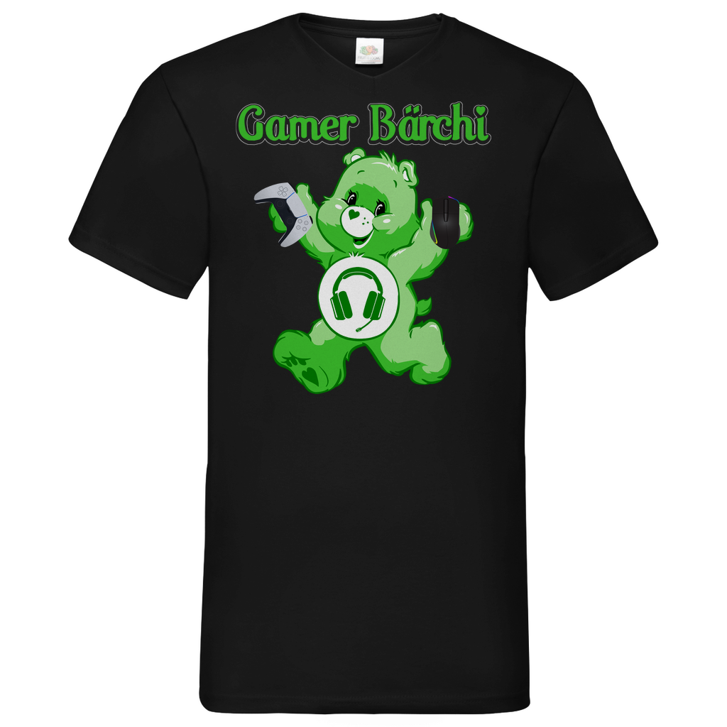 Gamer Bärchi - Glücksbärchi - Herren V-Neck Shirt