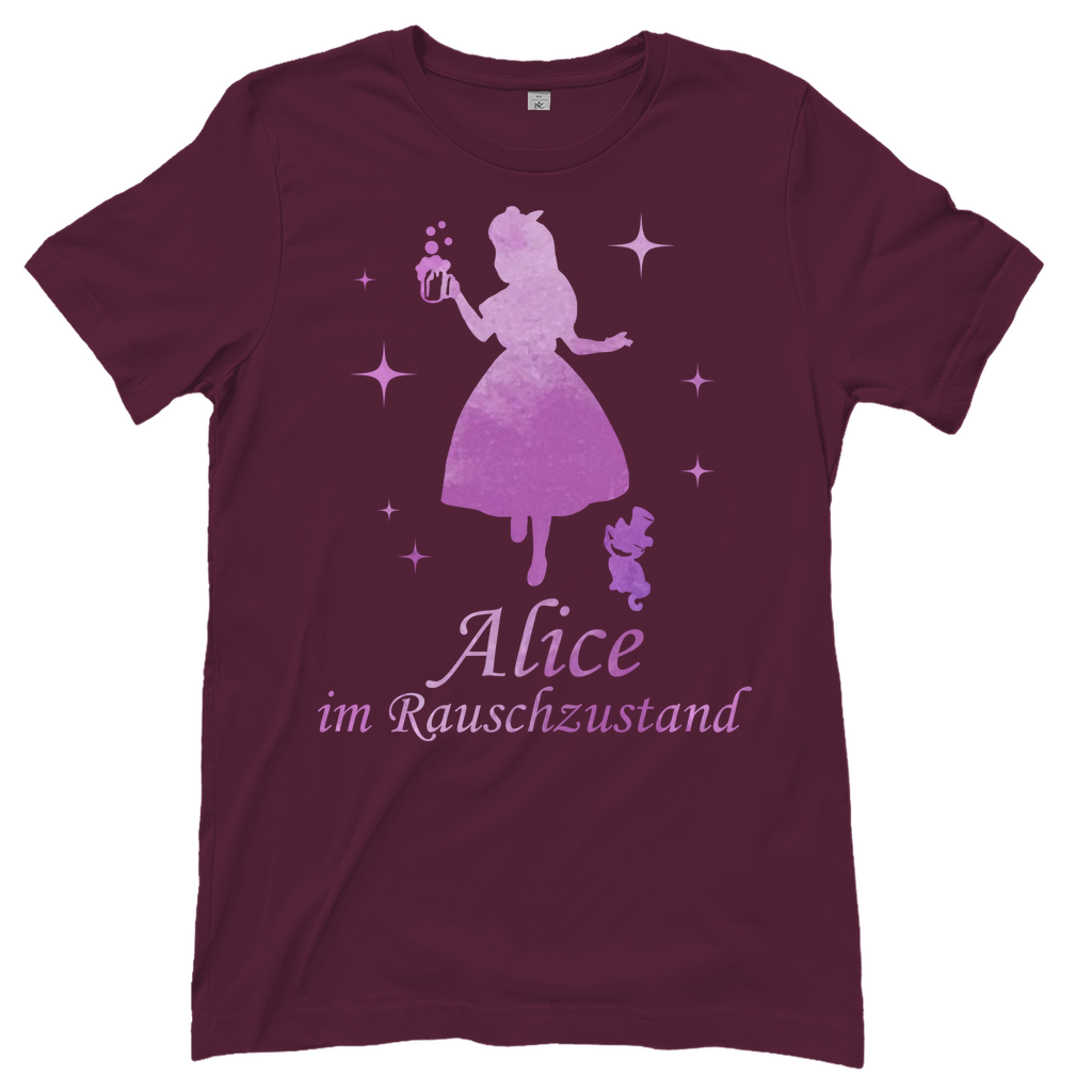 Alice im Rauschzustand - Prinzessin Aquarell - Damenshirt Burgundy