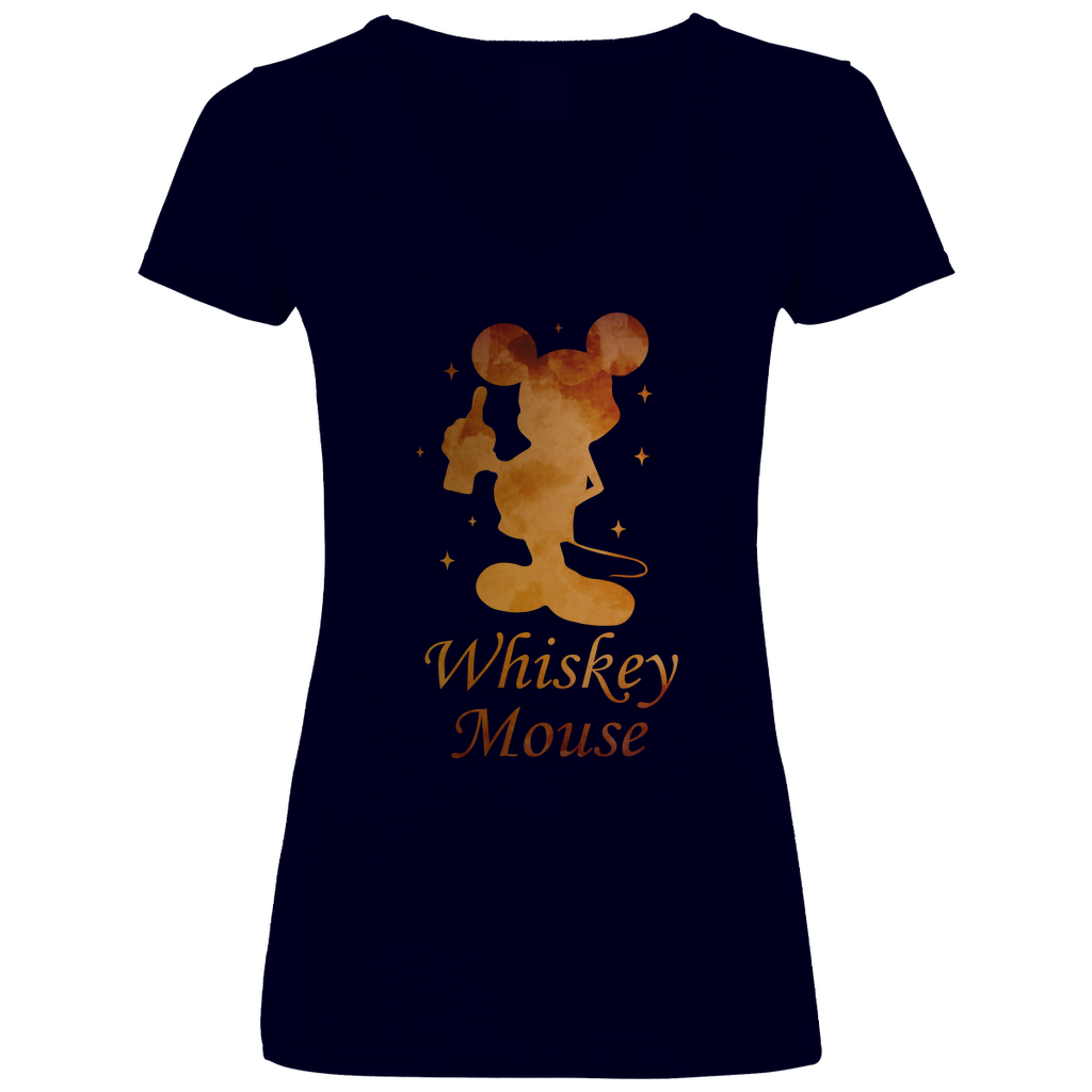 Whiskey Mouse - Prinzessin Aquarell - V-Neck Damenshirt