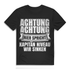 Herren Shirt Achtung Achtung hier spricht Kapitän Niveau wir sinken Fun Spruch Black