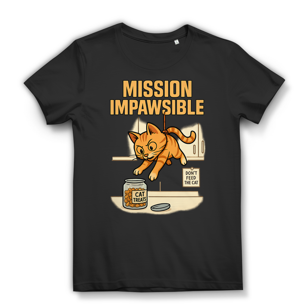 Mission Impawsible Katze - Damen Premium Bio T-Shirt Black