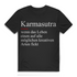 Herren T-Shirt Karmasutra Karma Parodie Shirt Sarkastisch Schwarzer Humor Männer Black