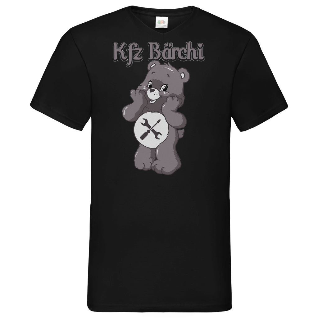 KFZ Bärchi - Glücksbärchi - Herren V-Neck Shirt Black
