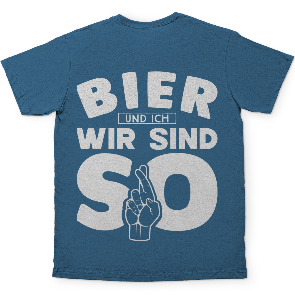 Bier und ich wir sind so - Herren Shirt Stone Blue