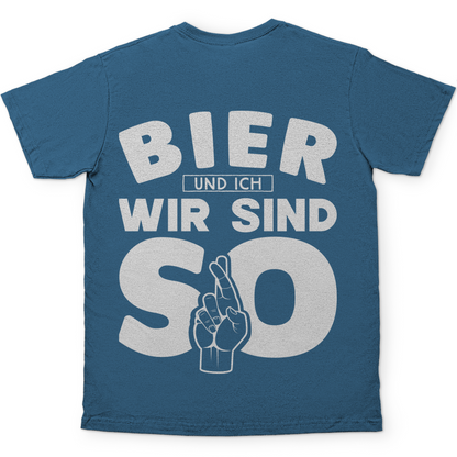 Bier und ich wir sind so - Herren Shirt Stone Blue