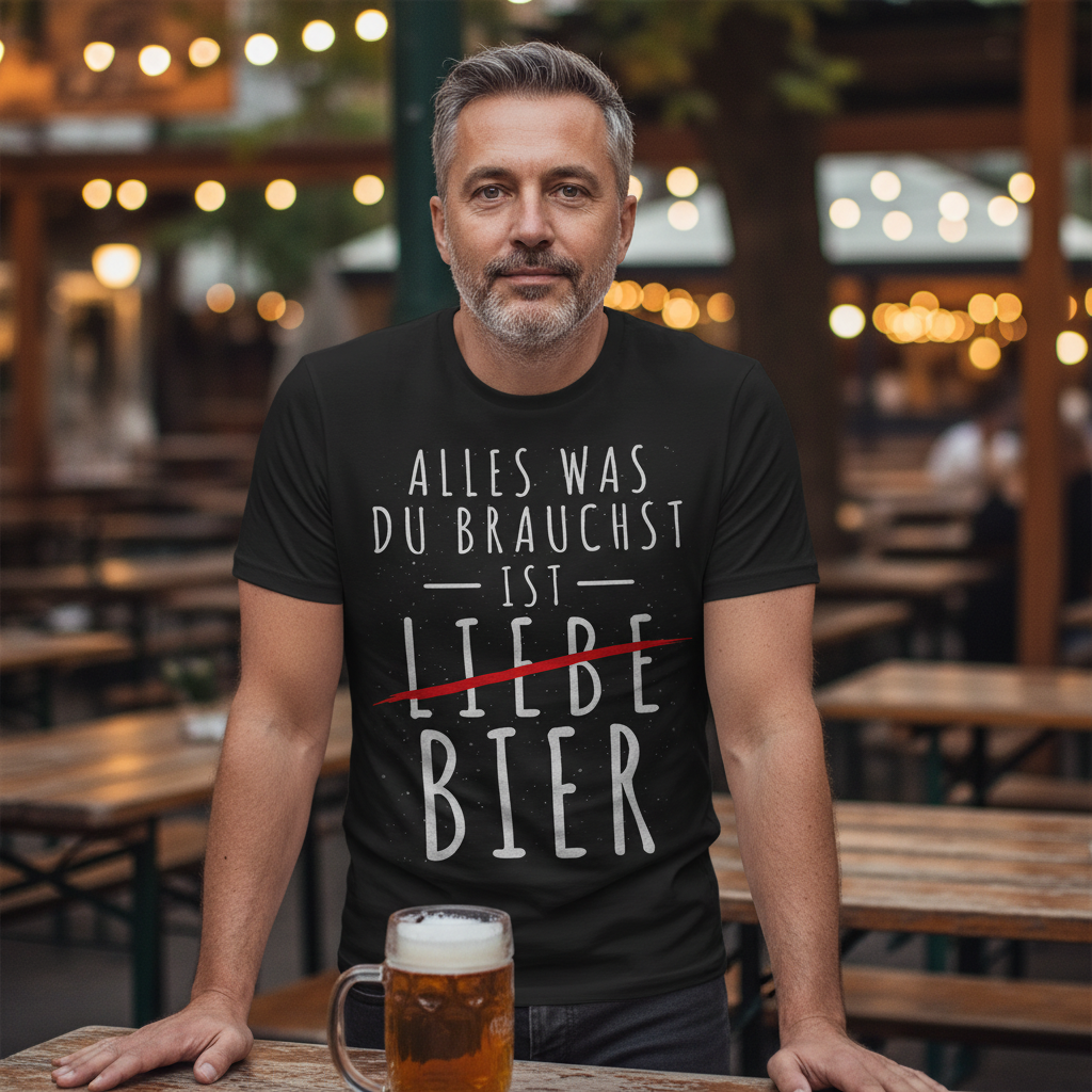 Alles was du brauchst ist Bier - Herren Shirt