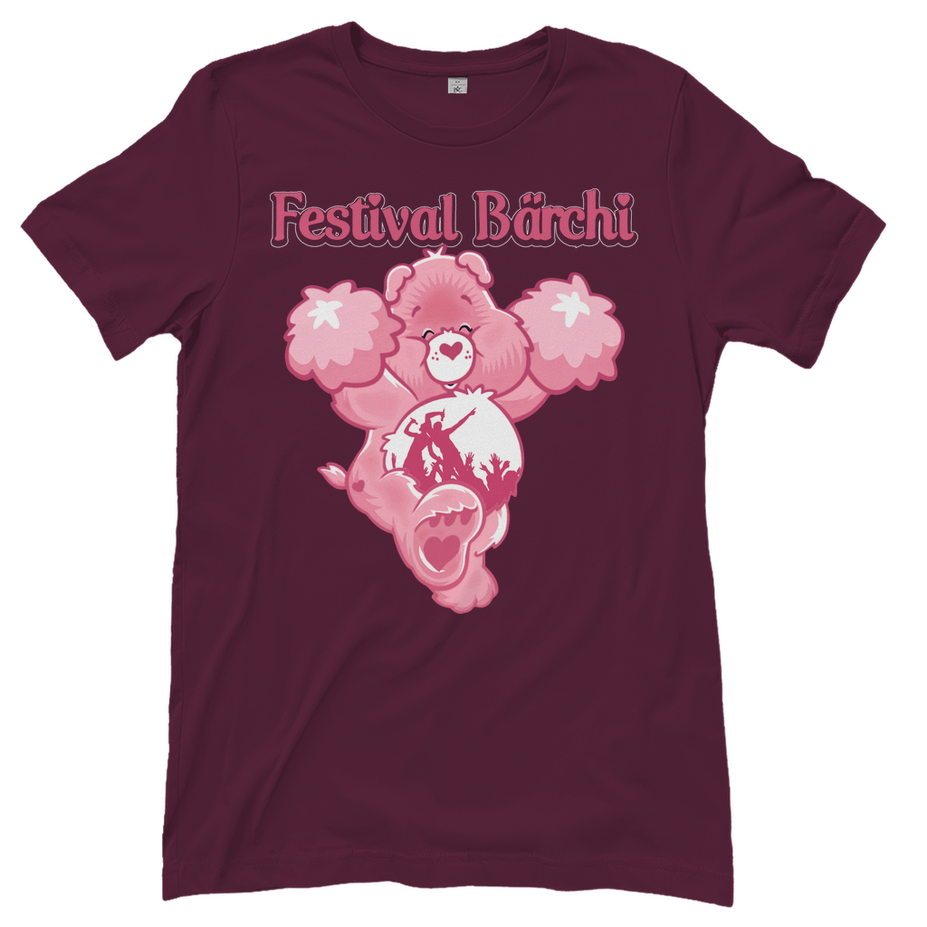 Burgundy Techno Shirt Damen Festival Bärchi für Techno-Liebhaberinnen und Rave-Queens