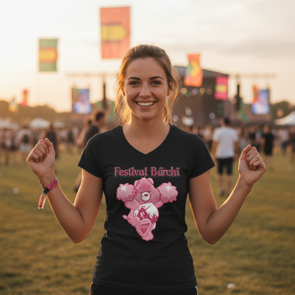 Festival Bärchi - Glücksbärchi - V-Neck Damenshirt