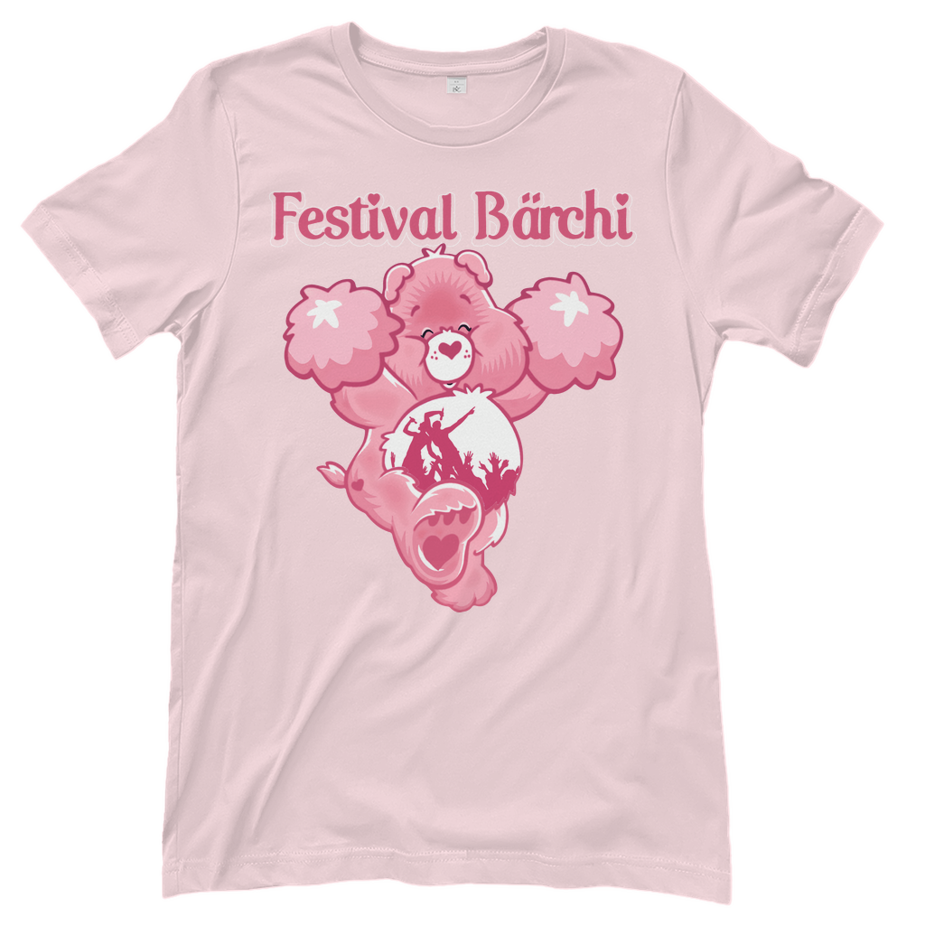 Orchid Pink Festival Shirt Damen mit Festival Bärchi und rosa Bär-Motiv, Frontansicht