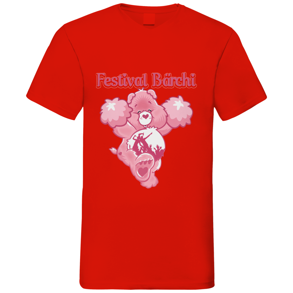Festival Bärchi - Glücksbärchi - Herren V-Neck Shirt Red