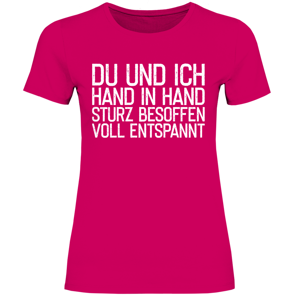 Du und ich Hand in Hand - Damenshirt Sorbet