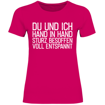 Du und ich Hand in Hand - Damenshirt Sorbet