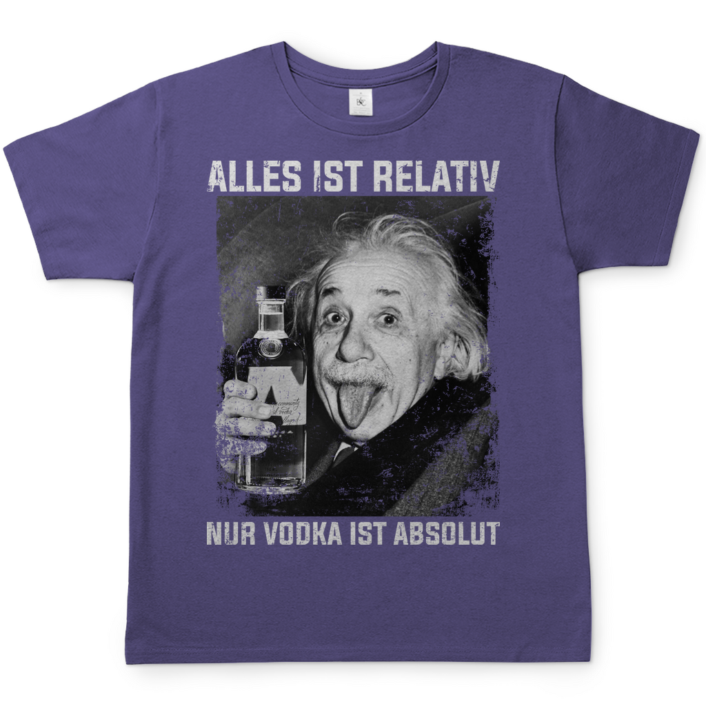 Alles ist Relativ nur Vodka ist Absolut Albert Einstein - Herren Shirt Millennial Lilac