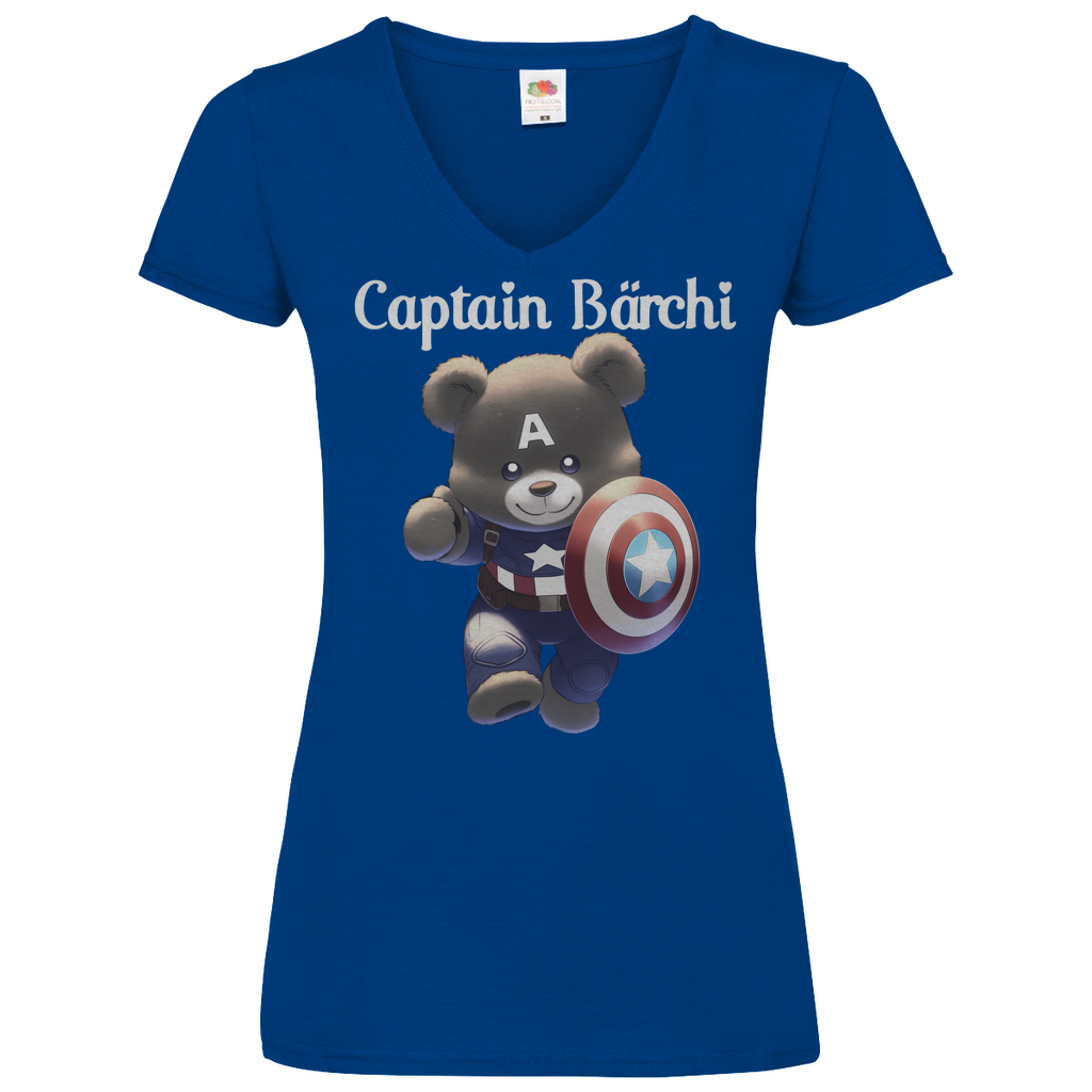 Captain Bärchi - Glücksbärchi - V-Neck Damenshirt