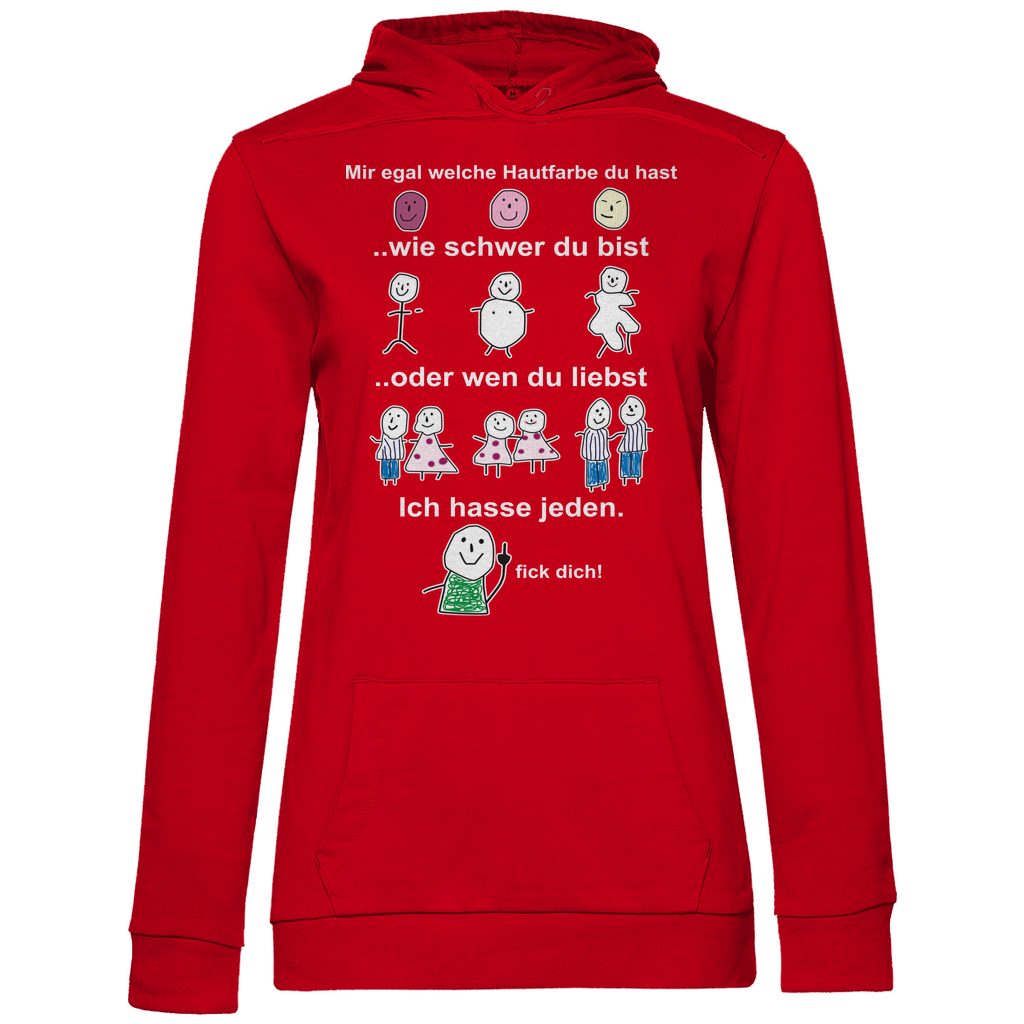 Mir egal welche Hautfarbe du hast - Damen Hoodie Red