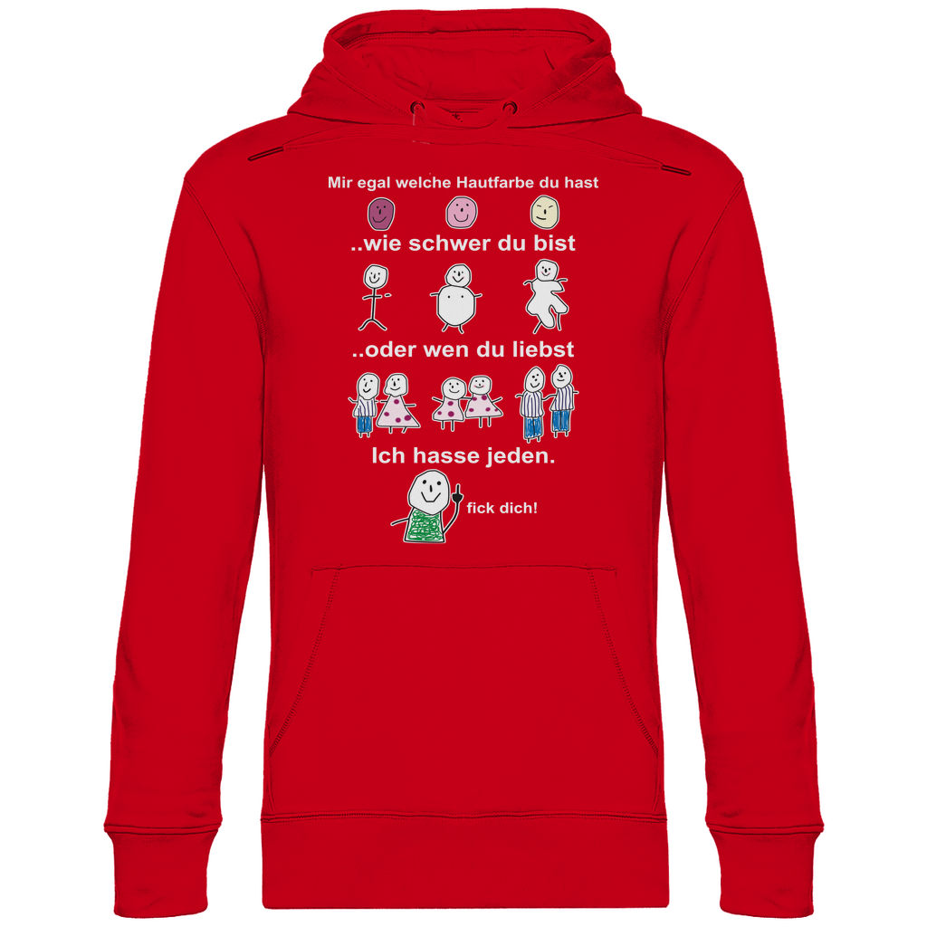 Mir egal welche Hautfarbe du hast - Unisex Hoodie Red