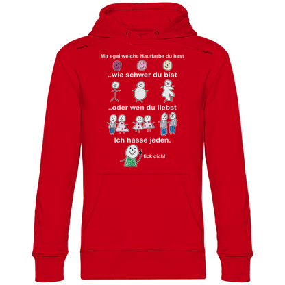 Mir egal welche Hautfarbe du hast - Unisex Hoodie Red