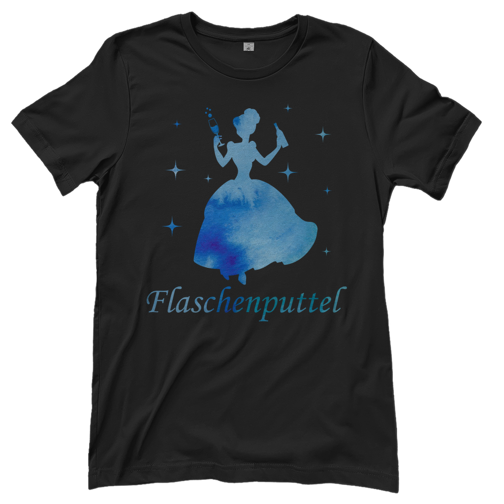 Flaschenputtel - Prinzessin Aquarell - Damenshirt Black