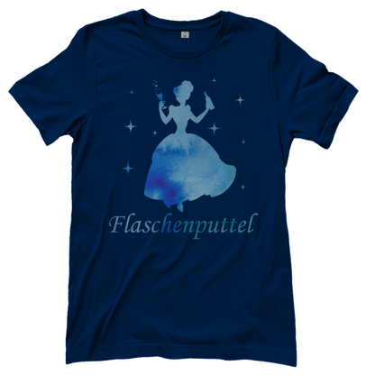Flaschenputtel - Prinzessin Aquarell - Damenshirt Navy