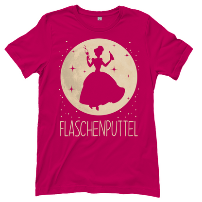 Sorbet Shirt Frauen mit Flaschenputtel Design Mädelsabend Party Prinzessin, Frontansicht