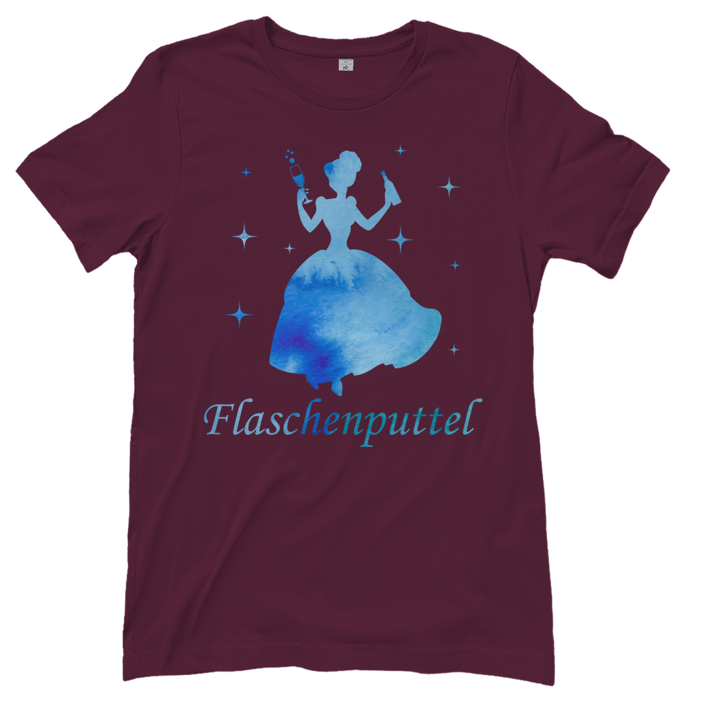 Flaschenputtel - Prinzessin Aquarell - Damenshirt Burgundy