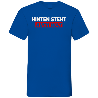 Hinten steht auch wat - Beidseitiger Druck - Herren V-Neck Shirt Royal Blue