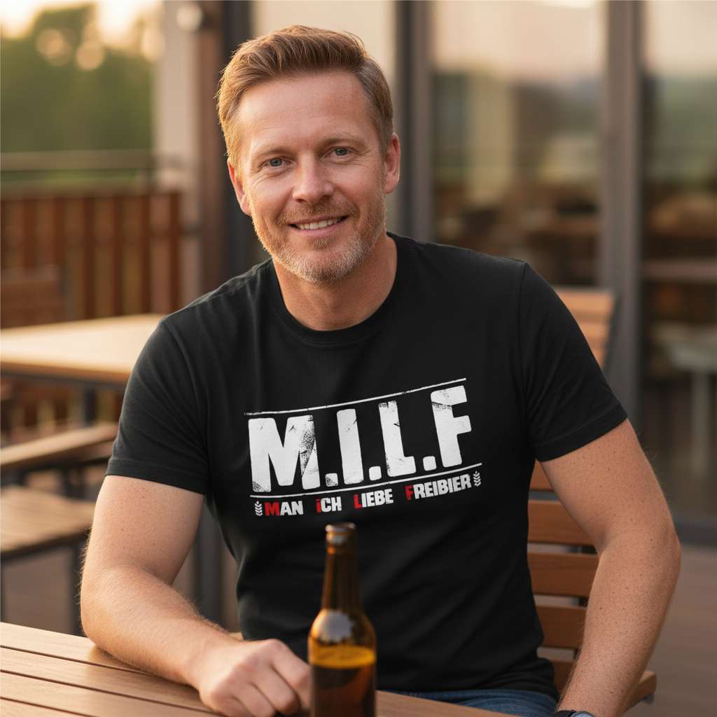 MILF man ich liebe Freibier - Herren V-Neck Shirt