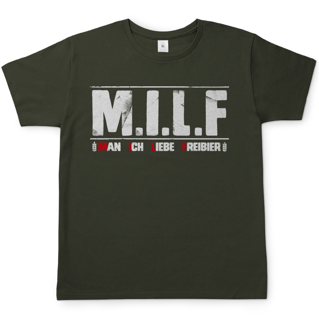 MILF man ich liebe Freibier - Herren Shirt Urban Khaki