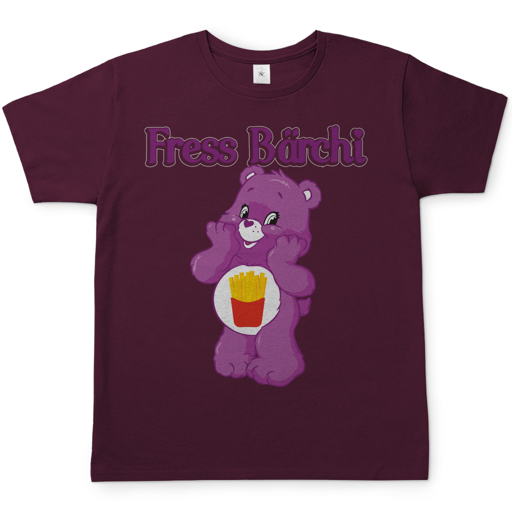 Fress Bärchi - Glücksbärchi - Herren Shirt Burgundy