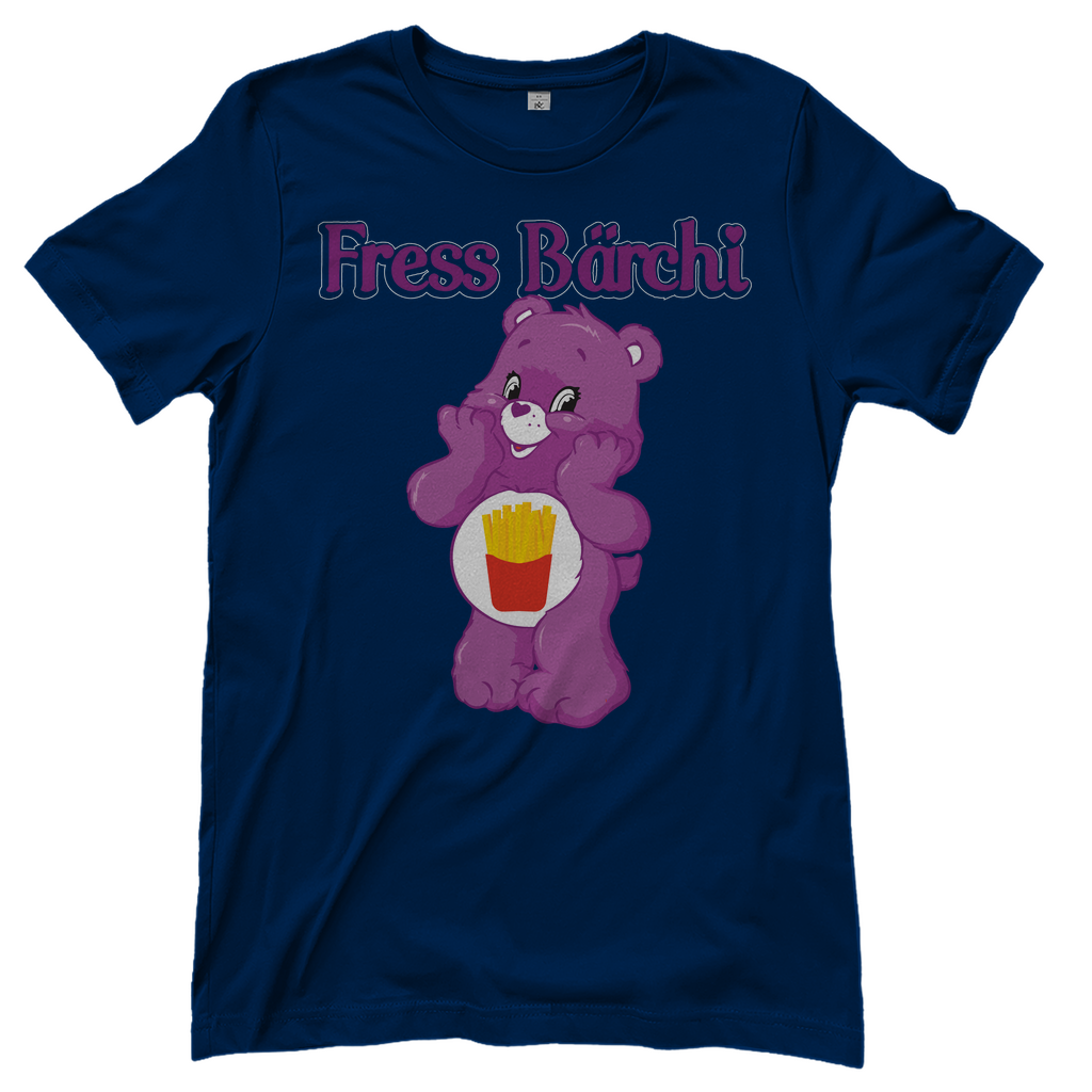 Fress Bärchi - Glücksbärchi - Damenshirt Navy
