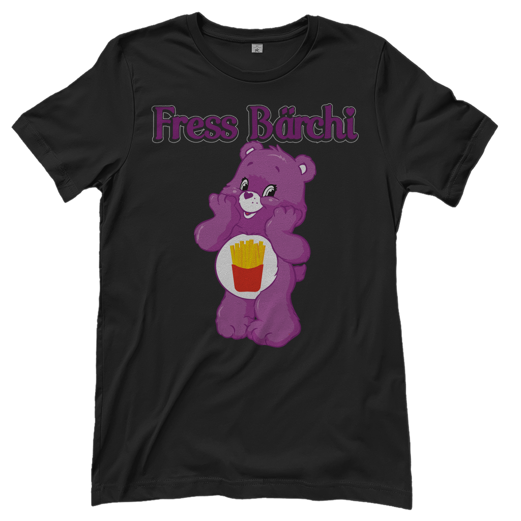 Fress Bärchi - Glücksbärchi - Damenshirt Black