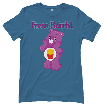 Fress Bärchi - Glücksbärchi - Damenshirt Stone Blue
