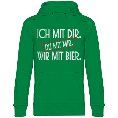 Ich mit dir. Du mit mir. Wir mit Bier. - Unisex Hoodie Kelly Green