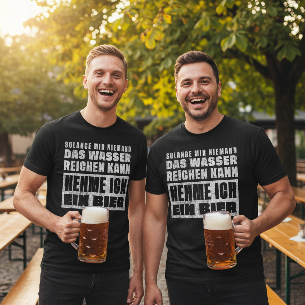 Solange mir niemand das Wasser reichen kann nehme ich ein Bier - Herren Shirt