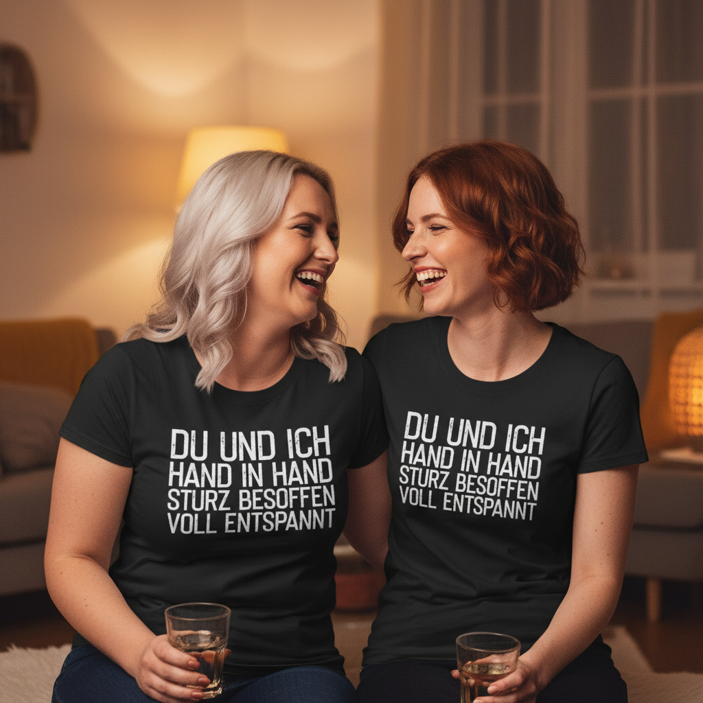 Du und ich Hand in Hand - Damenshirt