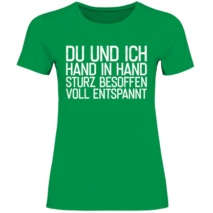 Du und ich Hand in Hand - Damenshirt Kelly Green