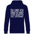 Du und ich Hand in Hand - Unisex Hoodie Navy Blue