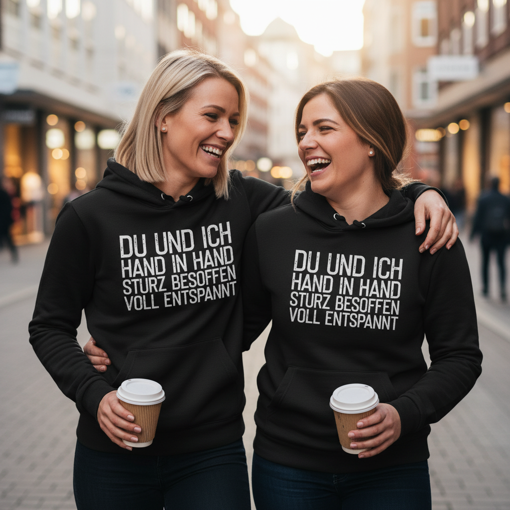 Du und ich Hand in Hand - Damen Hoodie