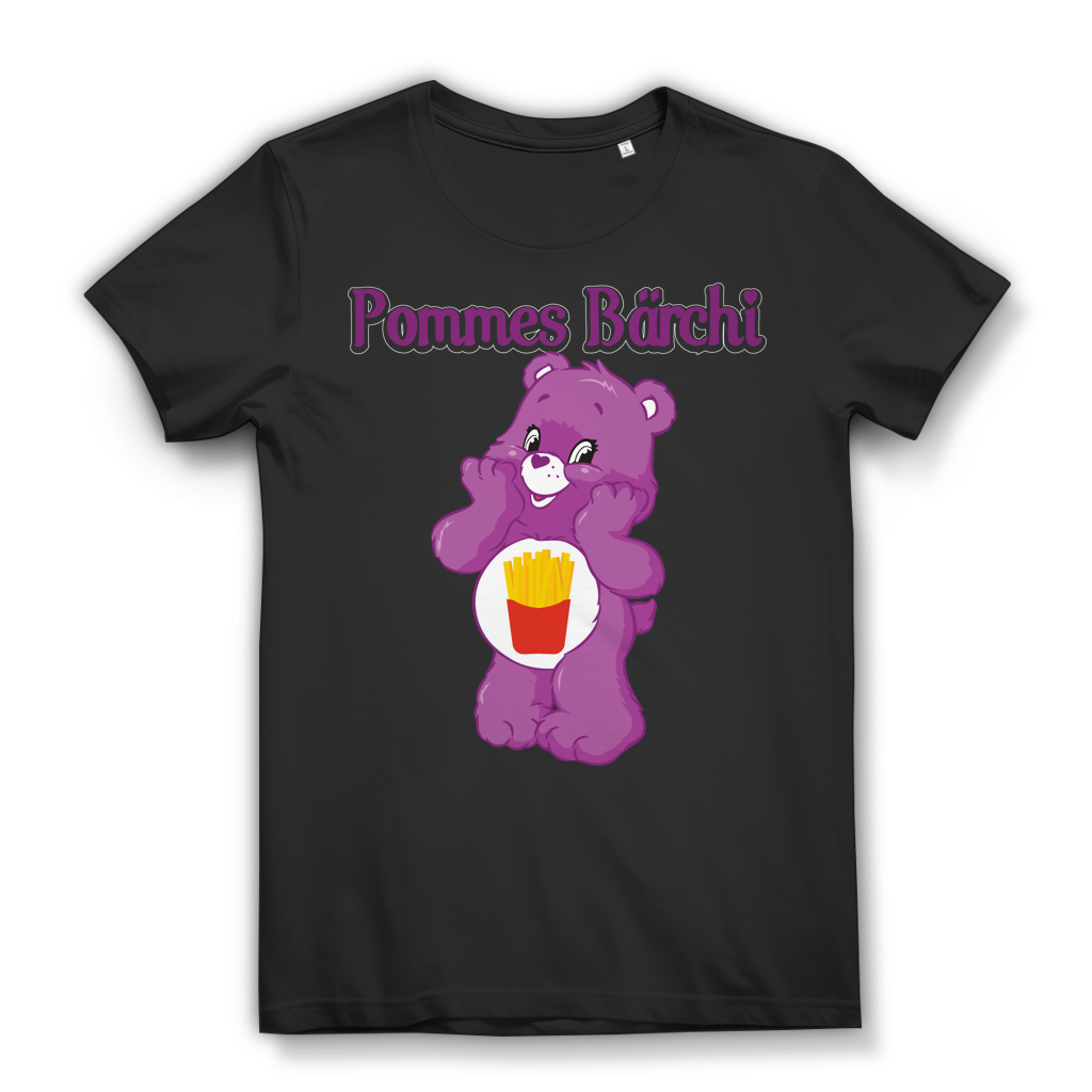 Pommes Bärchi - Glücksbärchi - Damen Premium Bio T-Shirt Black