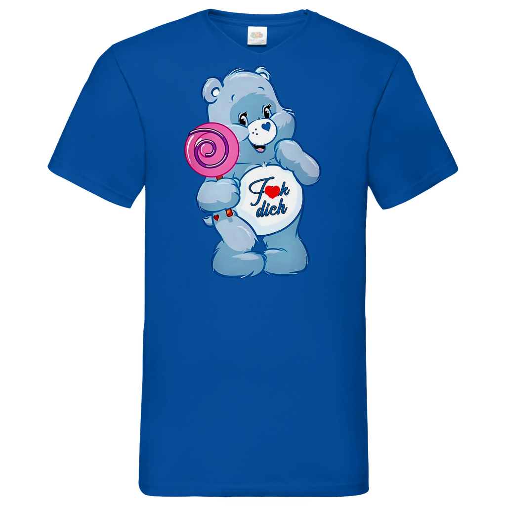Fck dich Bärchi - Glücksbärchi - Herren V-Neck Shirt