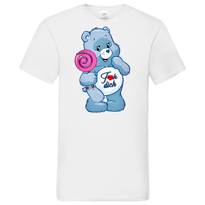 Fck dich Bärchi - Glücksbärchi - Herren V-Neck Shirt White